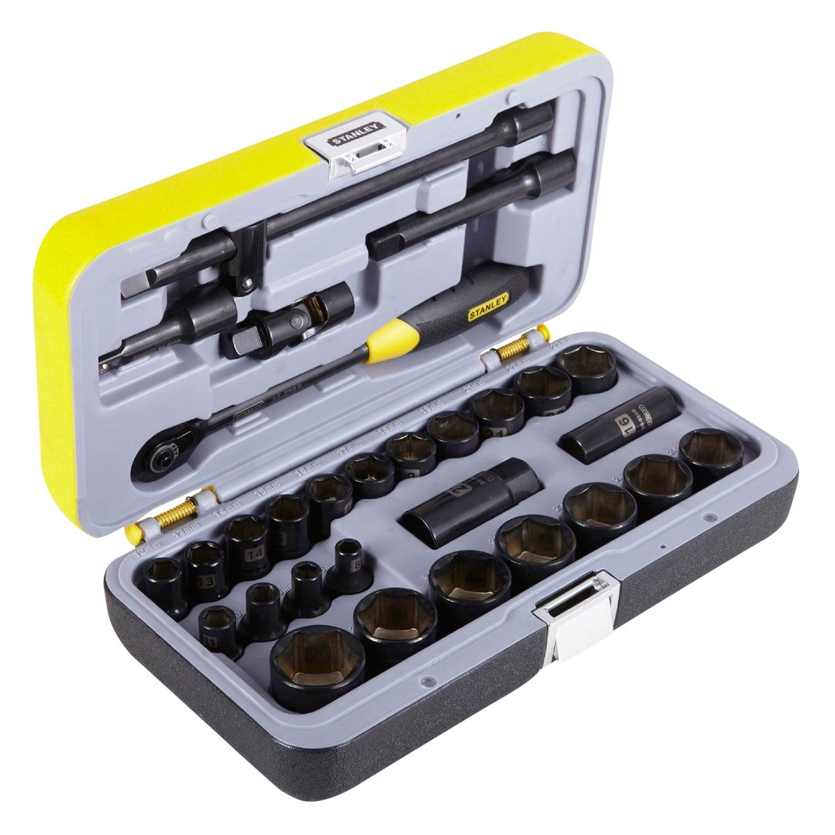 STANLEY - Set 30 Dados Cromo Negro Fatmax 1/2" Milimetros