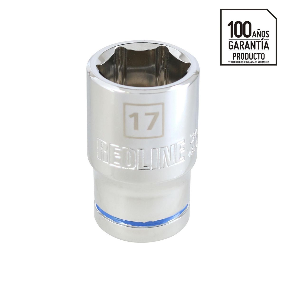 REDLINE - Dado de cromo vanadio 1/2'' 17mm Redline