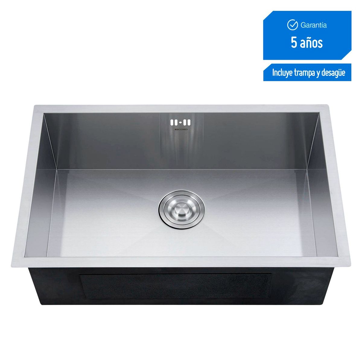 RECORD - Lavadero de Cocina Record Acero Inoxidable 1 Poza Vesubio 43x68cm