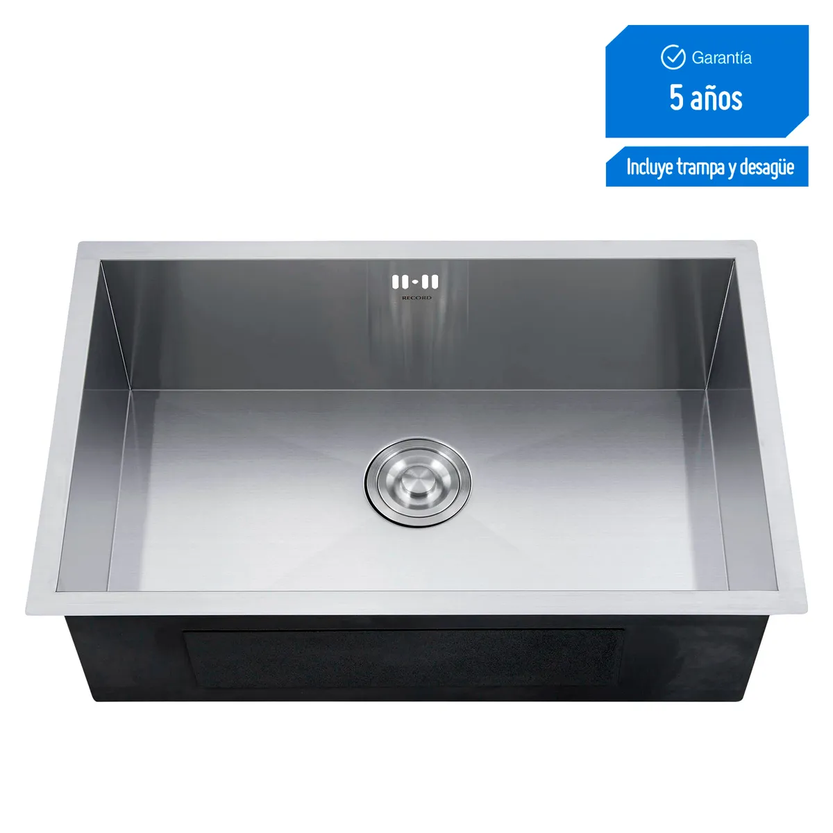 RECORD - Lavadero de Cocina Record Acero Inoxidable 1 Poza Vesubio 43x68cm