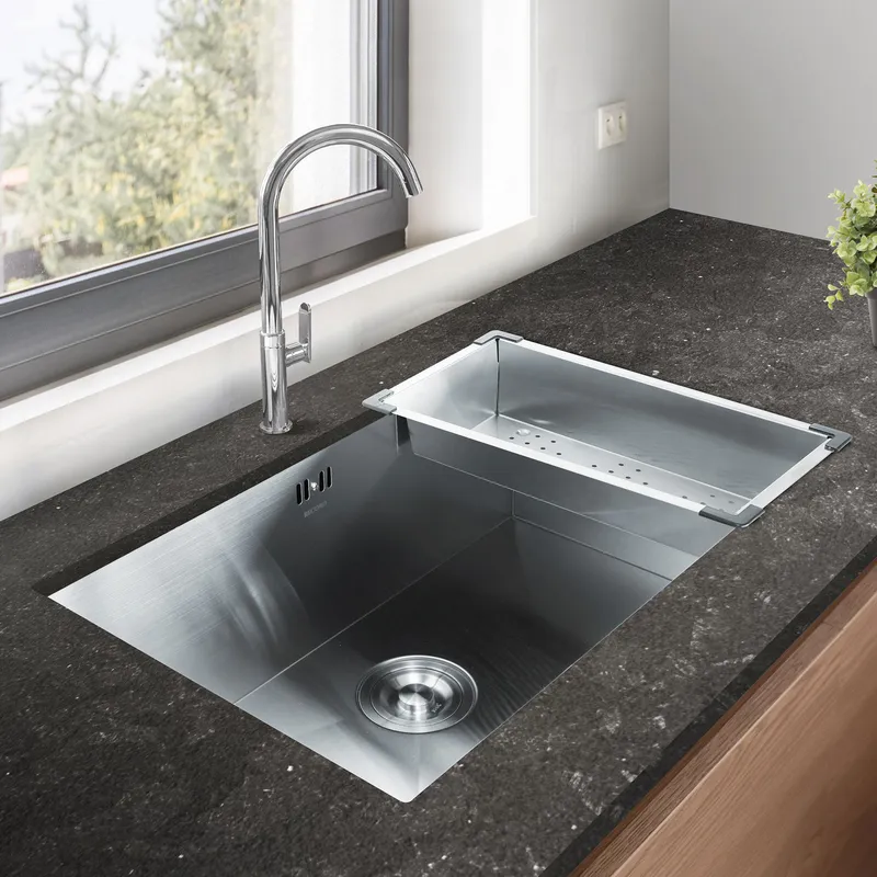 RECORD - Lavadero de Cocina Record Acero Inoxidable 1 Poza Vesubio 43x68cm