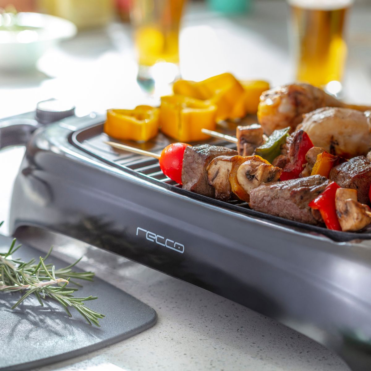 RECCO - Parrilla Eléctrica 1500 W Negro P-TG01