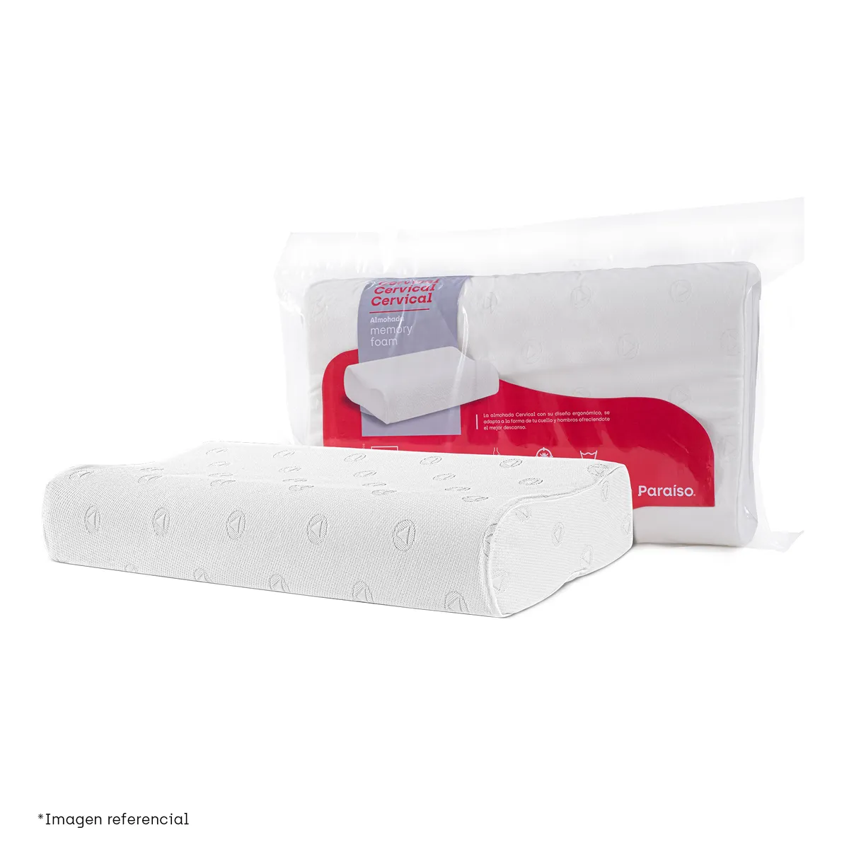 PARAISO - Almohada Paraíso Viscoelástica Cervical 60x35cm