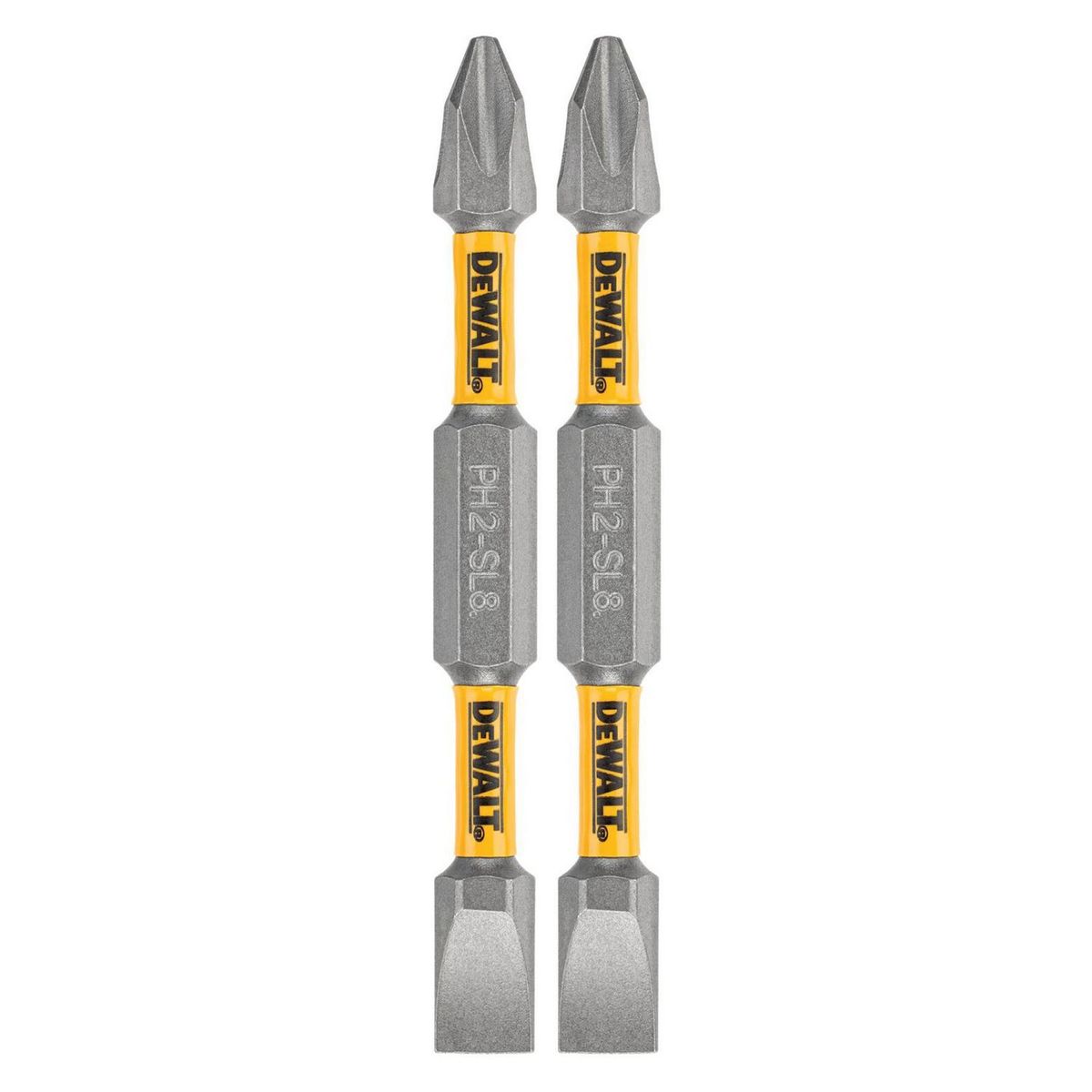 DEWALT - Punta Acero MaxFit Slotted #8 y Phillips/Cruz #2 de 2'' DWA2DE-2