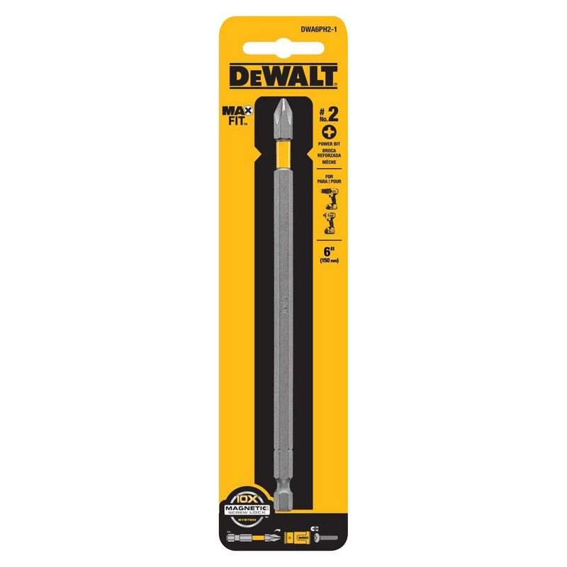 DEWALT - Punta Acero MaxFit Phillips/Cruz 6'' DWA6PH2-1 Dewalt
