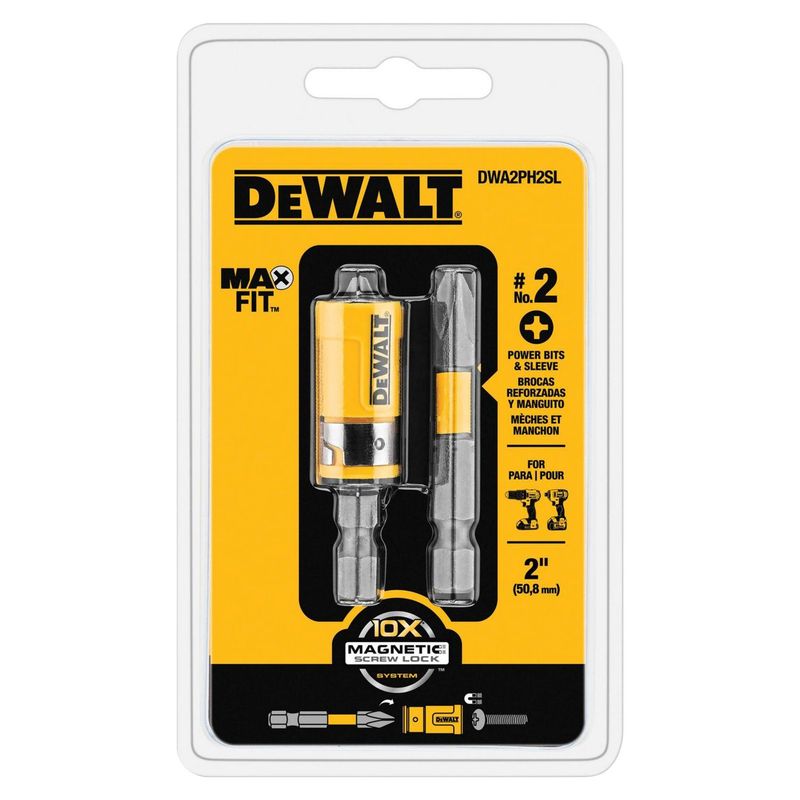 DEWALT - Set de Puntas Acero MaxFit Phillips/Cruz #2 de 2'' y Collar DWA2PH2SL