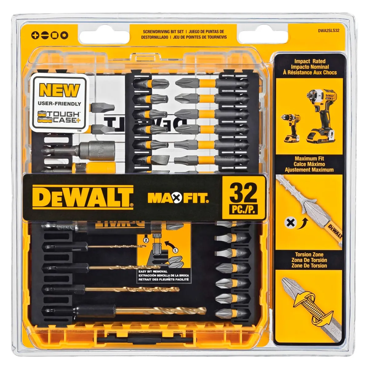DEWALT - Set de Puntas Acero MaxFit y Sujetador DWA2SLS32 x 32 Piezas Dewalt