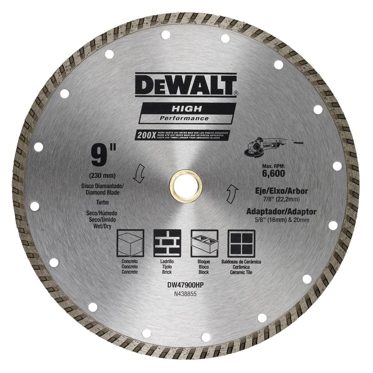 DEWALT - Disco Diamantado Turbo HP 9'' DW47900HP