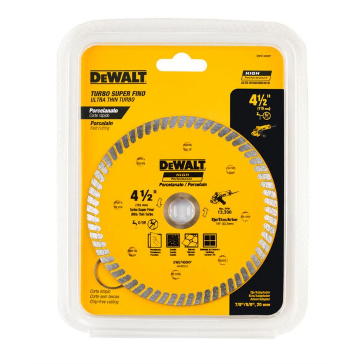 DEWALT - Disco Diamantado para porcelanato Turbo Super Fino HP 4.5'' DW57450HP