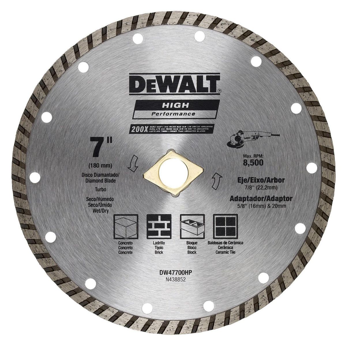 DEWALT - Disco Diamantado Turbo HP 7'' DW47700HP