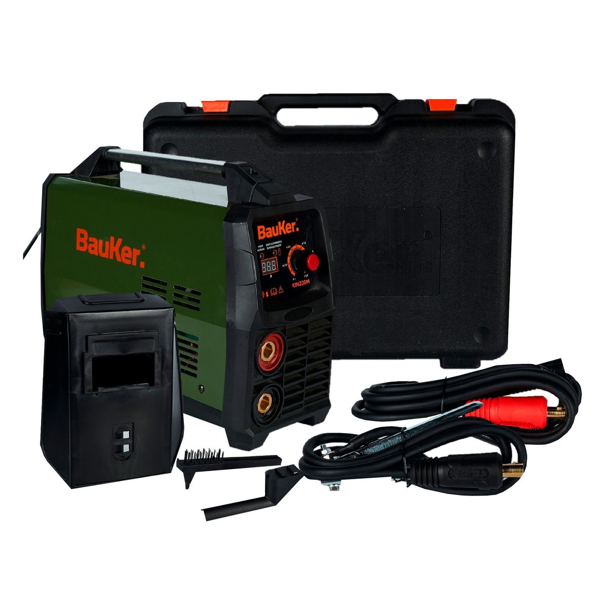 BAUKER - Soldadora Eléctrica Inverter MMA 182A 8800W + Máscara Bauker