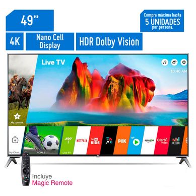 Televisor Smart Super Ultra HD 4K 49'' 49UJ7500 LG 