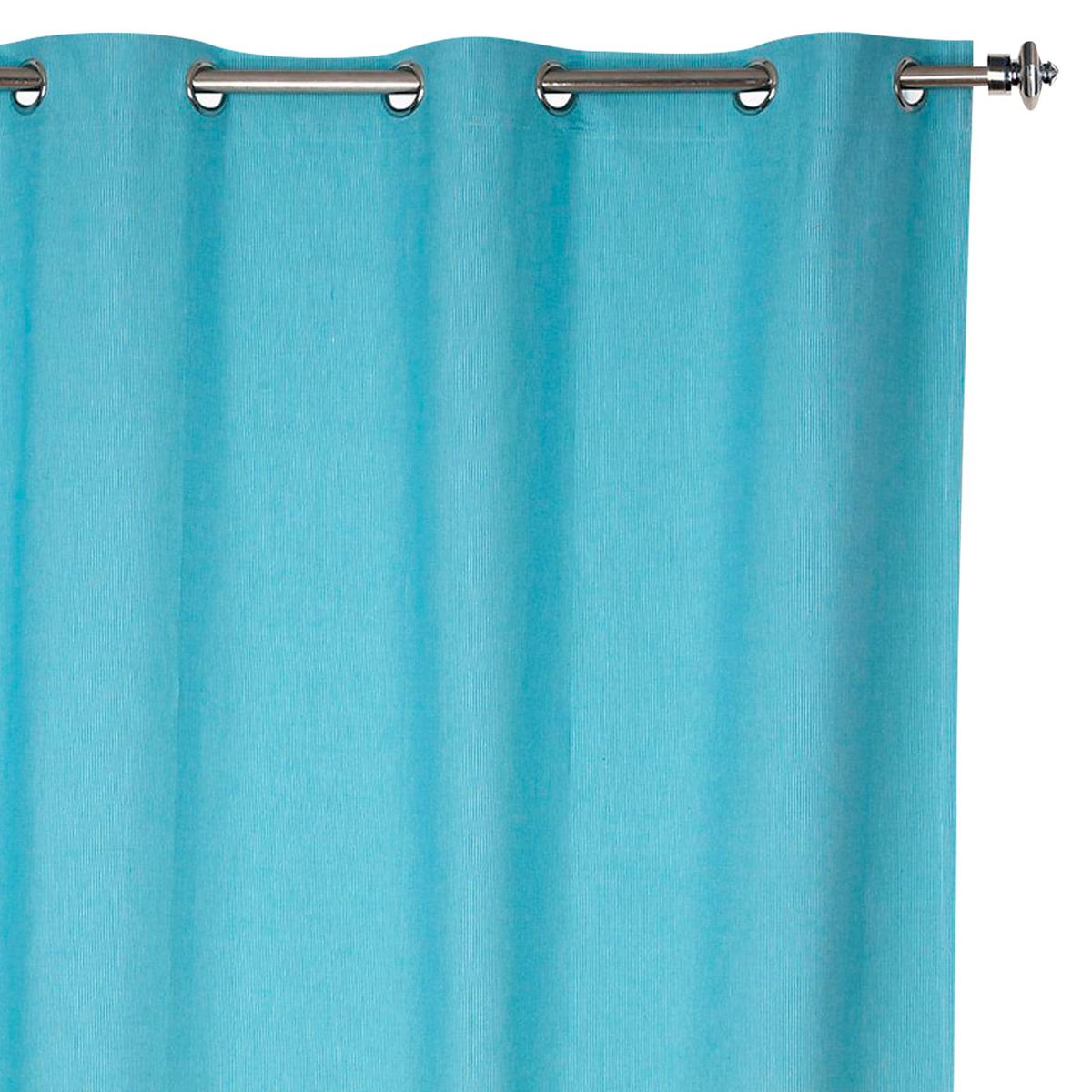 JUST HOME COLLECTION - Cortina de Tela Dobby Algodón 150x230cm Turquesa