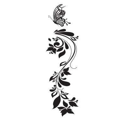 Vinil Decorativo Floral Mariposa 30cmx1m 