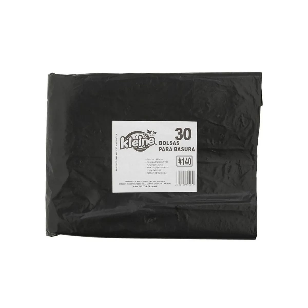 KLEINE WOLKE - Bolsa de Basura Negra 140 Litros 30und
