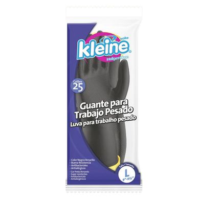 Guantes de Ltex Trabajo Pesado  Talla L  - Negro