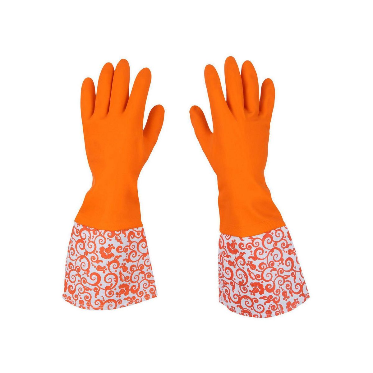KLEINE WOLKE - Guantes de Látex Talla M - Naranja