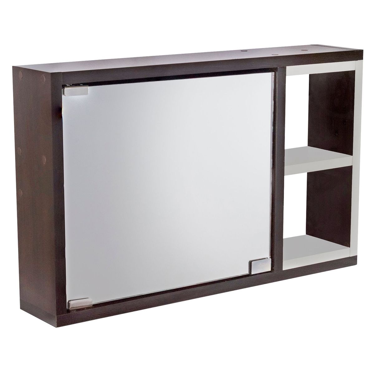 GENERICO - Botiquin de Baño Una Puerta con Espejo Astro Wengue 61x38cm