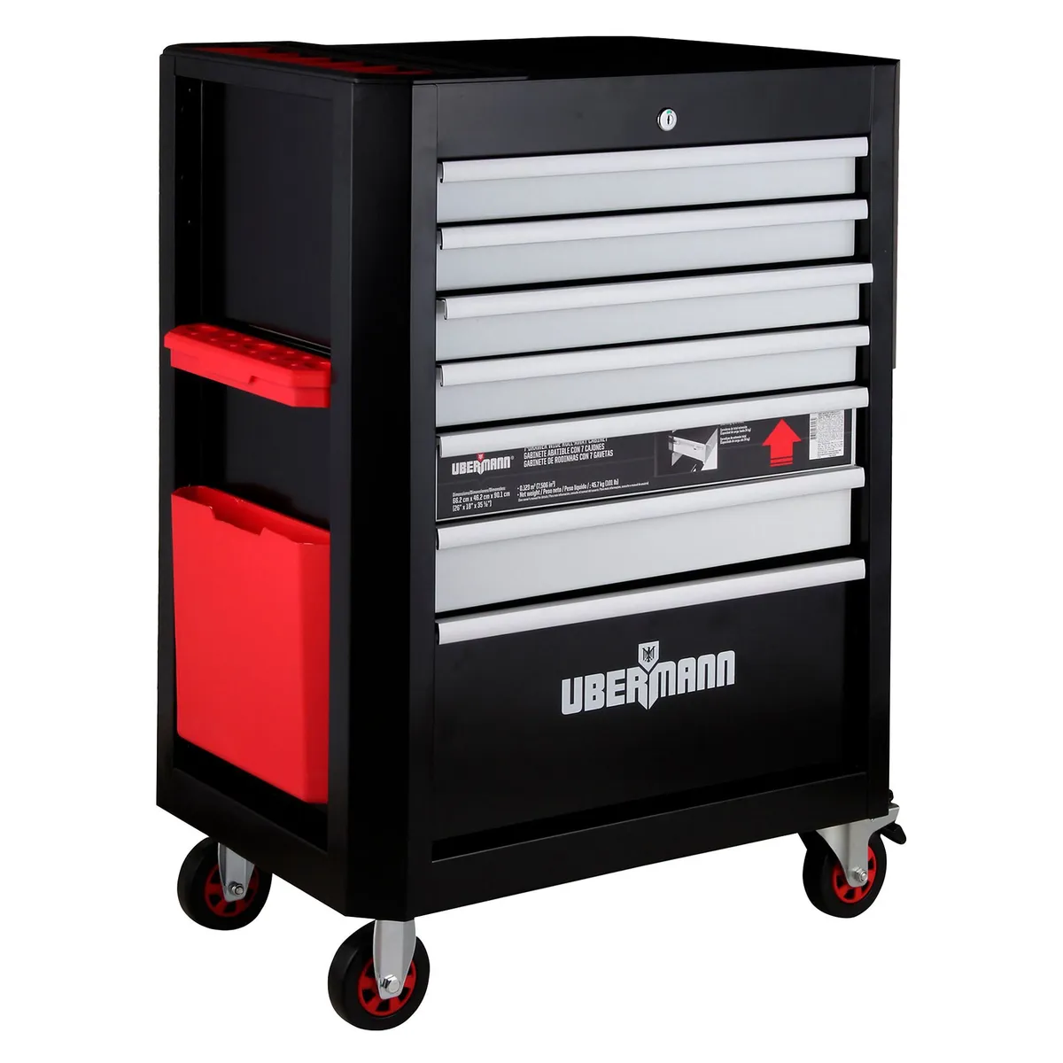 UBERMANN - Carro Porta Herramientas Gabinete 7 Cajones Ubermann