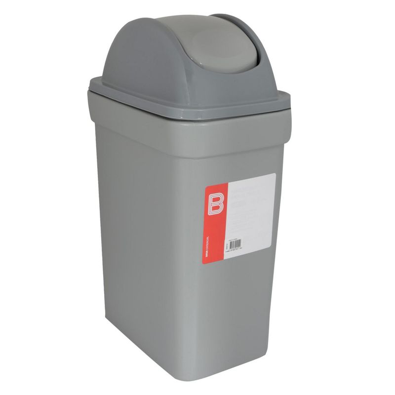 BASA - Papelera de Polietileno Basa Gris 35 L