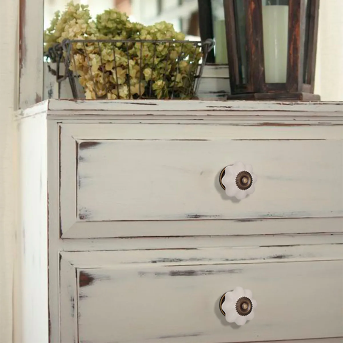 FIXSER - Jalador de Perilla 40 mm Porcelana Blanco x2