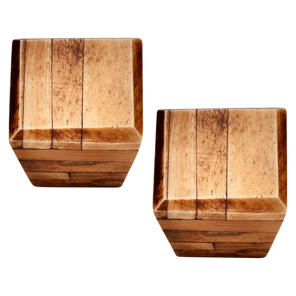 FIXSER - Jalador de Perilla 30 mm Marrón Cuadrado x2