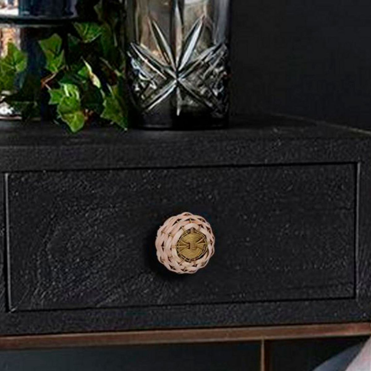 FIXSER - Jalador de Perilla 36 mm Bambú Trenzado x2