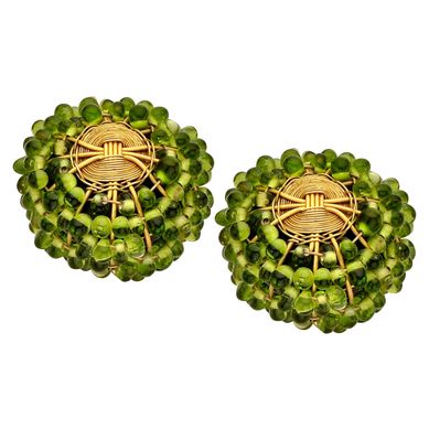 Tirador de Perilla 38 mm. Cristal Verde x 2 unid.