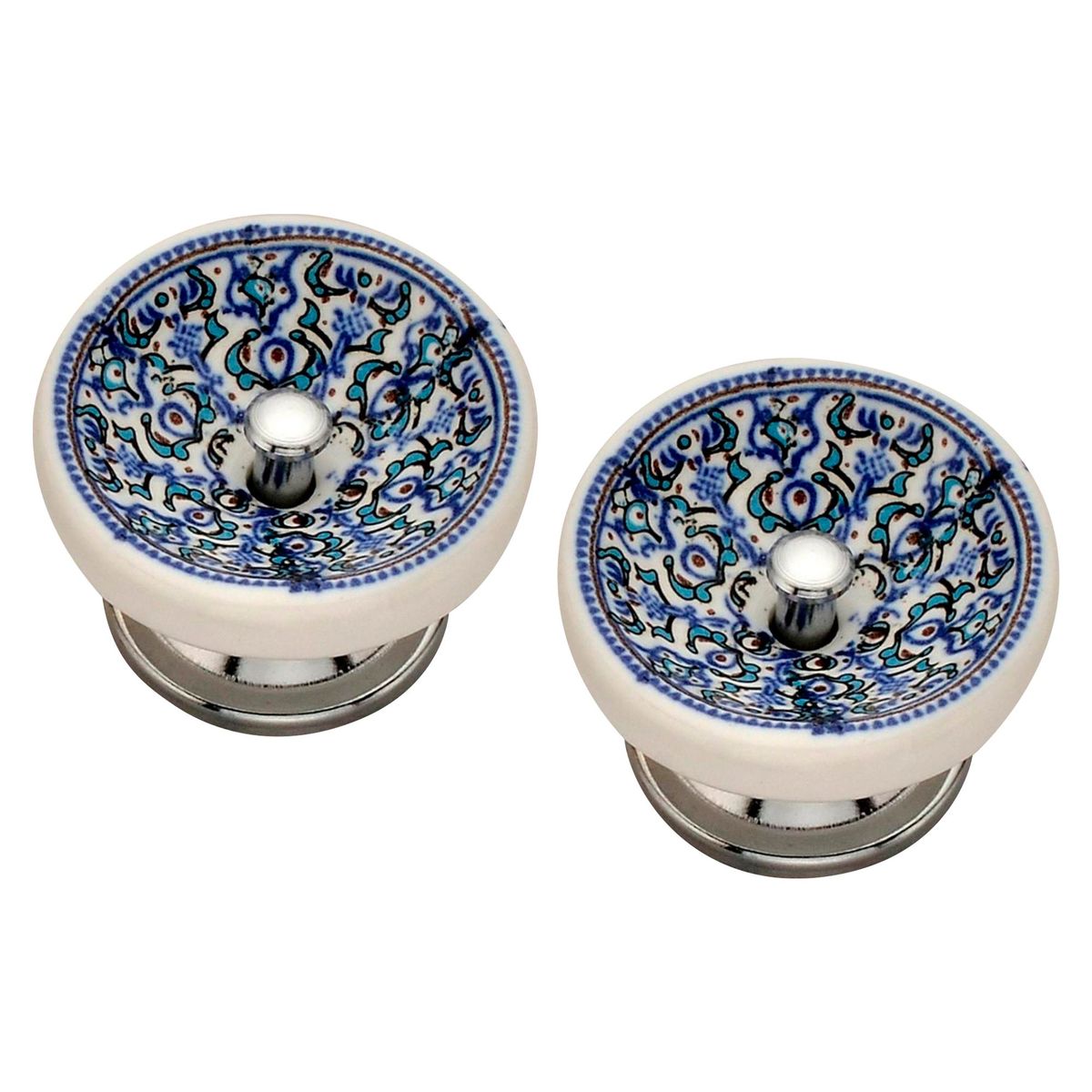 FIXSER - Tirador Perilla 43 mm Porcelana Lazos x2