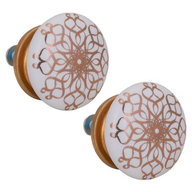 Jalador de Perilla 40 mm Porcelana Arabesco x2