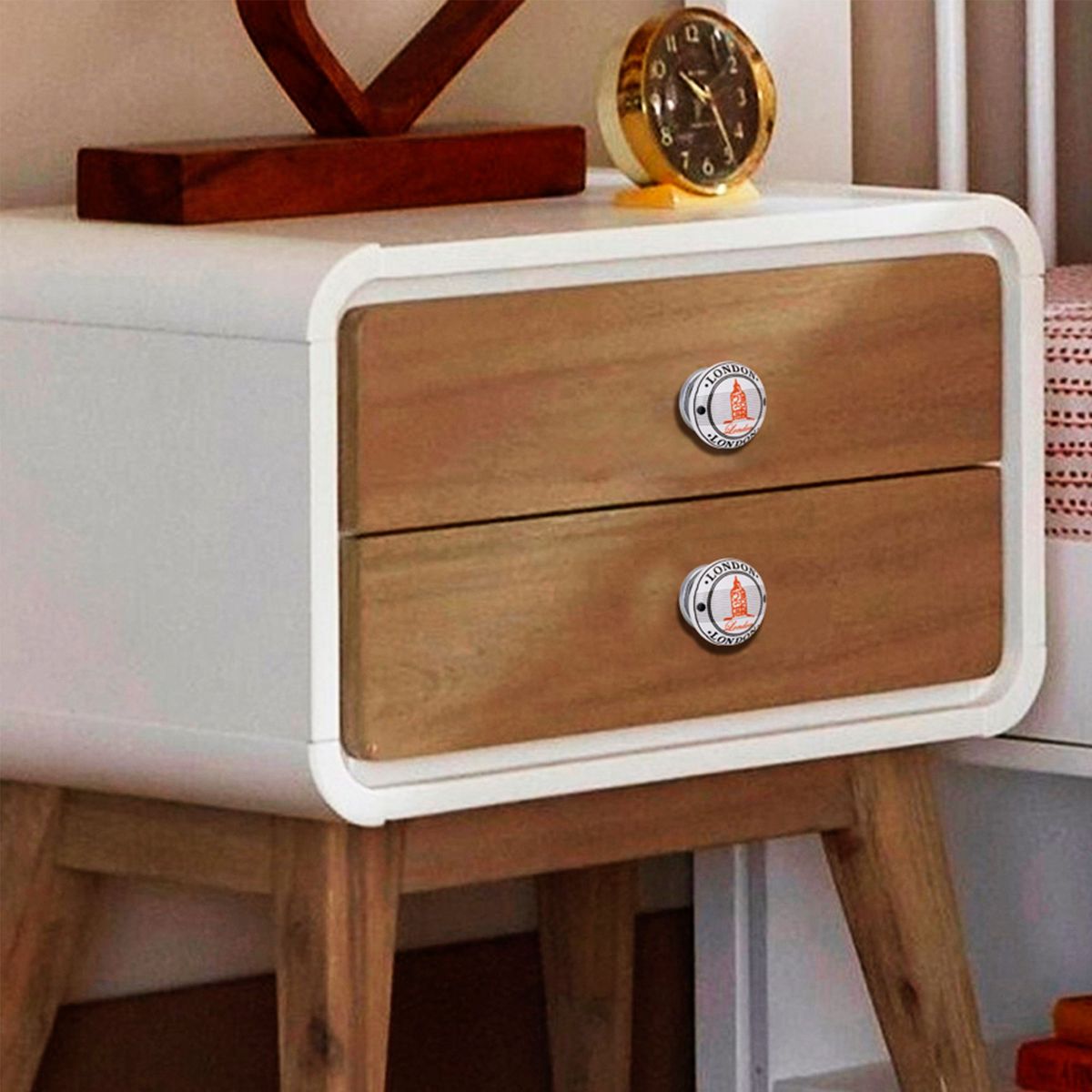 FIXSER - Jalador de Perilla 40 mm Porcelana Londres x2