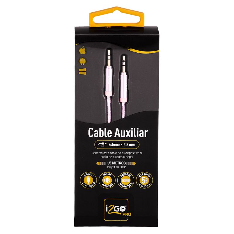 I2GO - Cable Auxiliar de Nylon 1.5m