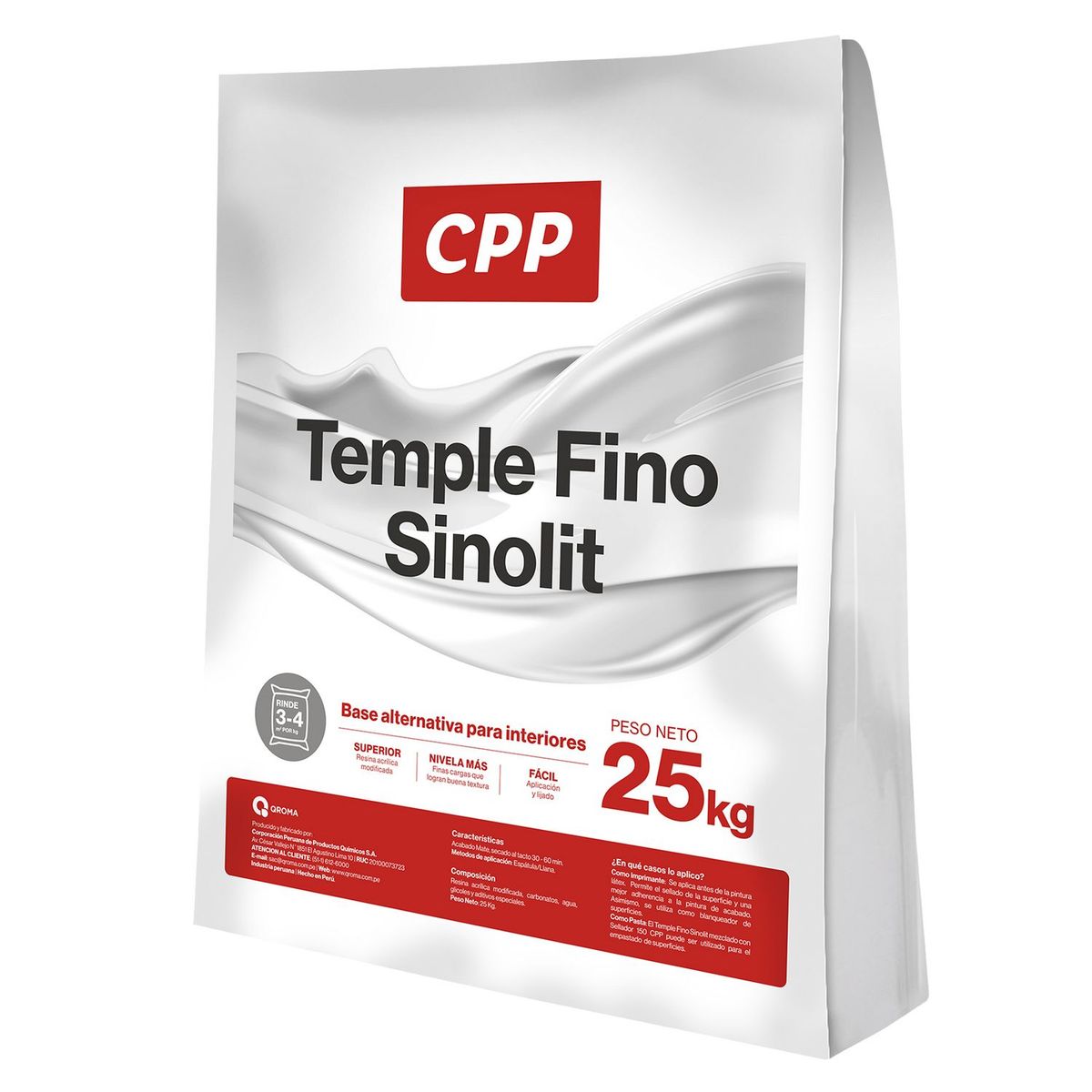 SINOLIT - Sinolit Temple fino 25 kg blanco
