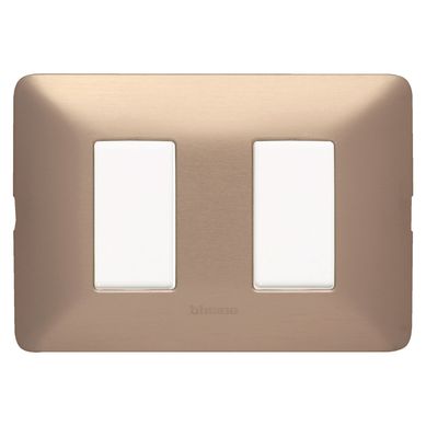 Interruptor Doble Bticino Matix Champagne