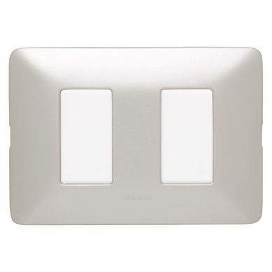 Interruptor Doble Bticino Matix Gris Aluminio