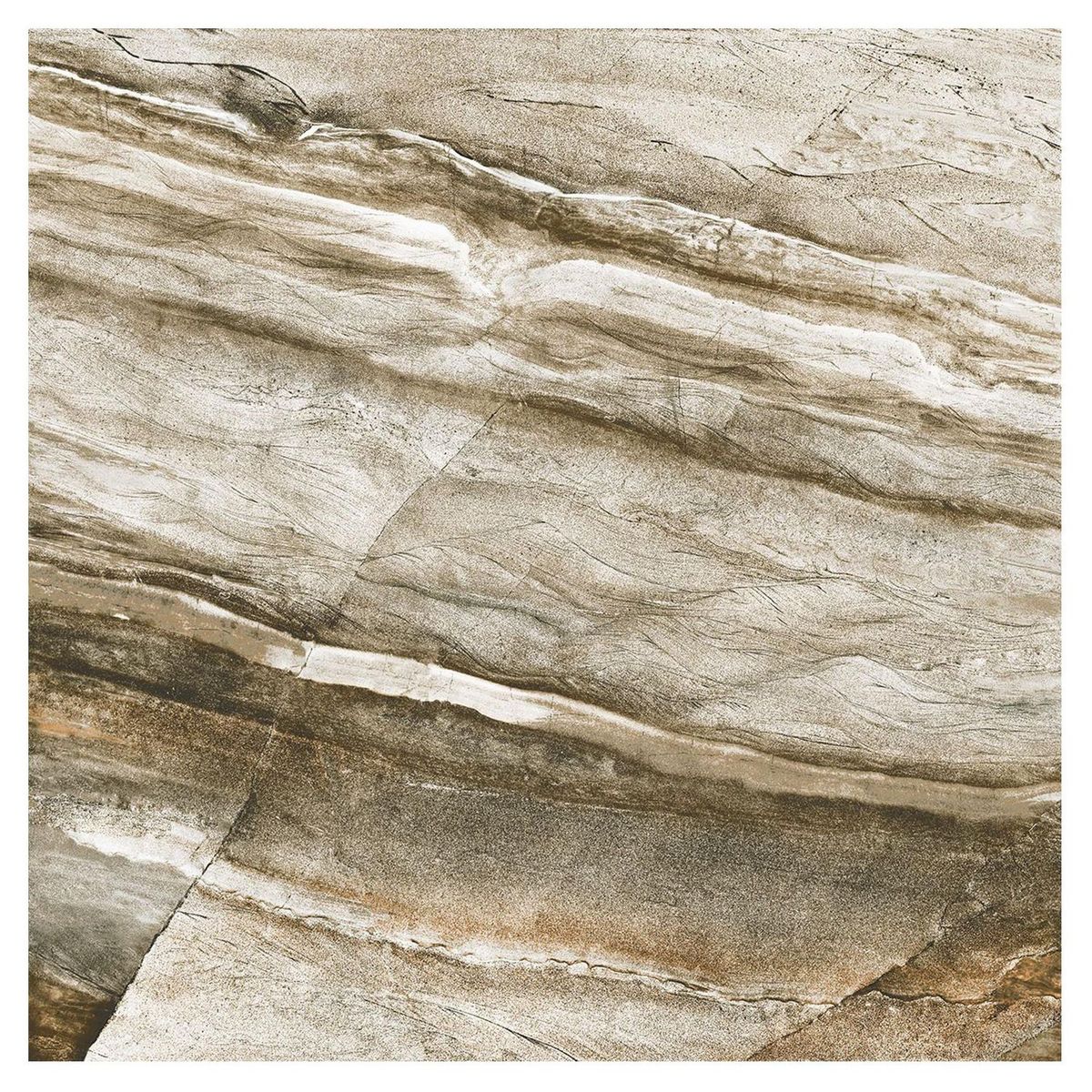 HOLZTEK - Gres Porcelanico Mix Marmolizado 60X60cm 1.44m2 Gris Vitrificado