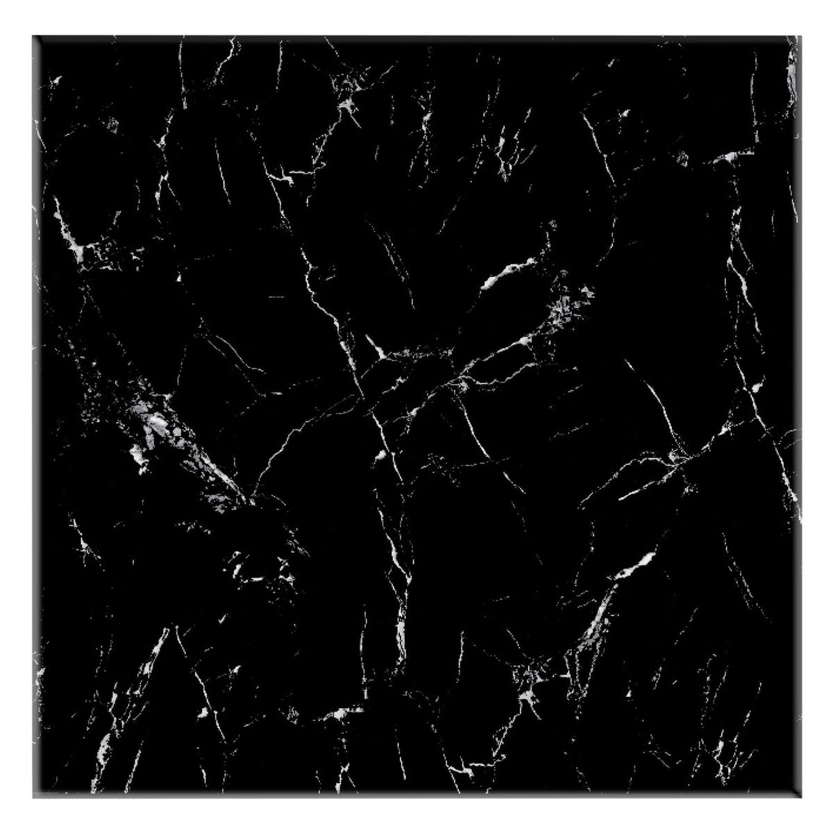 HOLZTEK - Porcelanato Negro Marmolizado 60X60cm 1.44m2 Nero