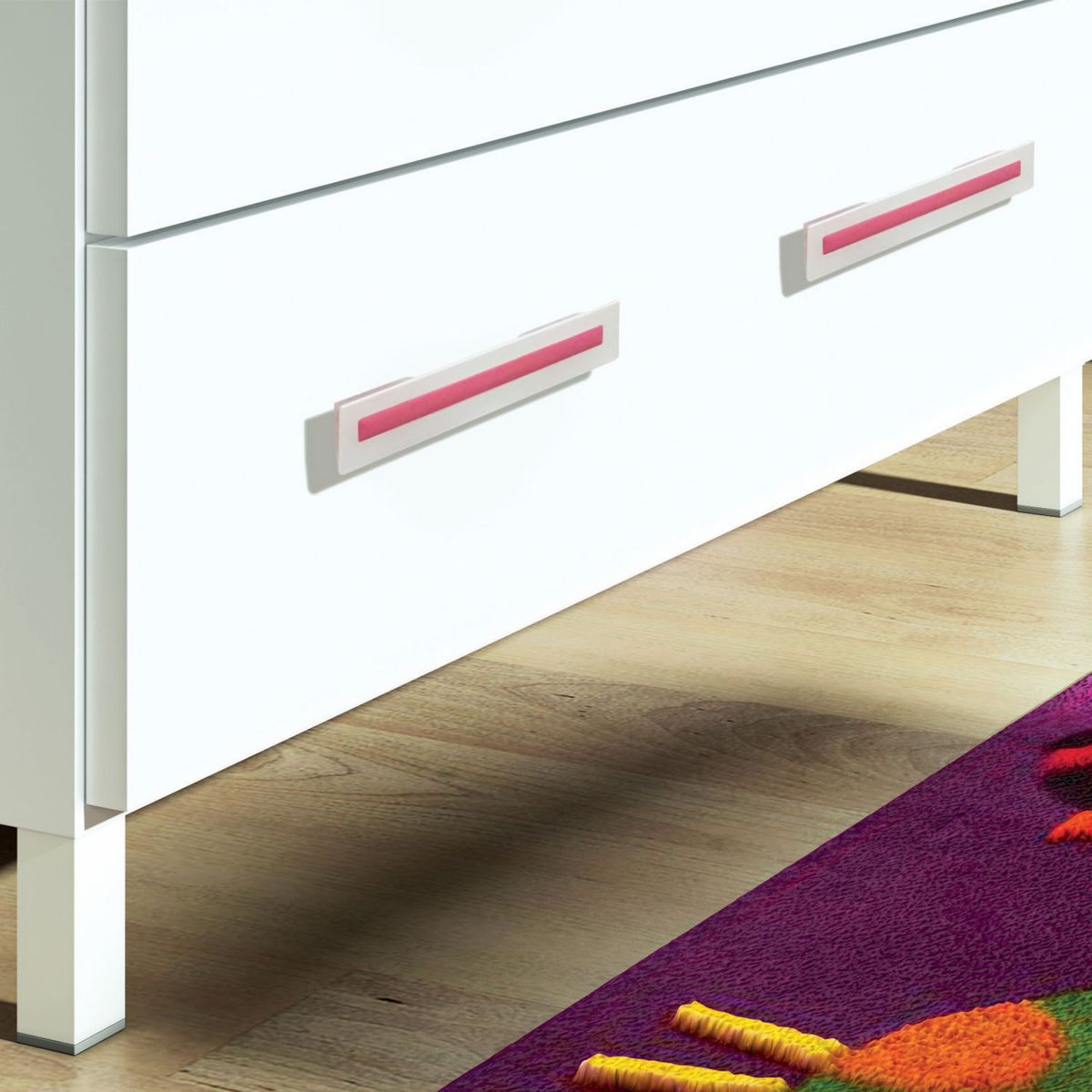 FIXSER - Patas para Muebles Cuadrada ABS 40x100 mm Blanco