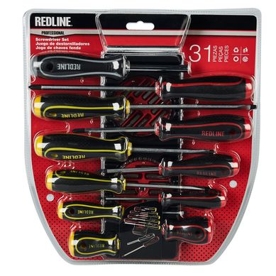 Set Desarmadores Acero 31 Piezas Redline