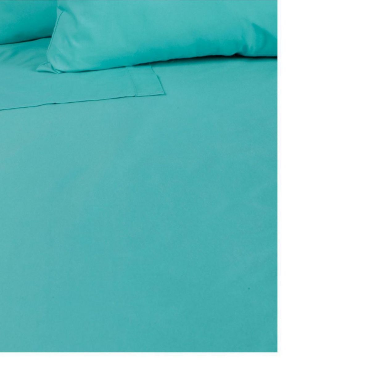 JUST HOME COLLECTION - Juego de Sábanas Fashion 2 Plazas 150 Hilos Aqua