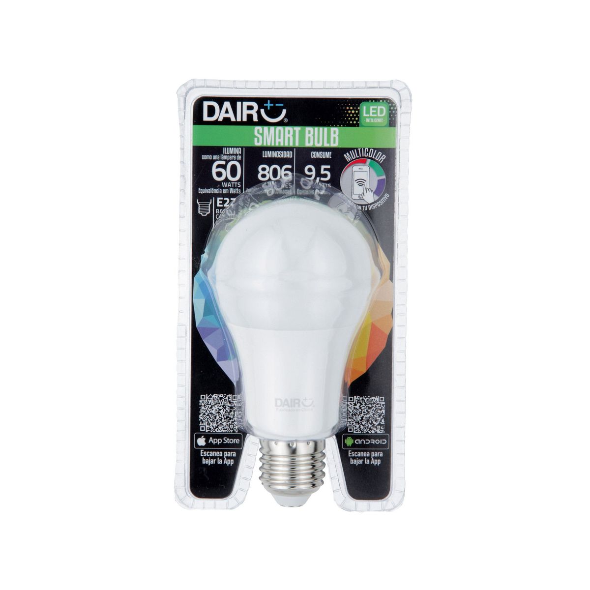 Foco LED Bulbo A60 10.5W E27 Luz Colores, marca DAIRU - Foto Principal
