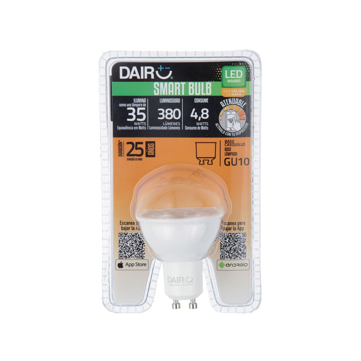 Focos LED Dicroicos 5.8W Gu10 Luz Amarilla, marca DAIRU - Foto 2