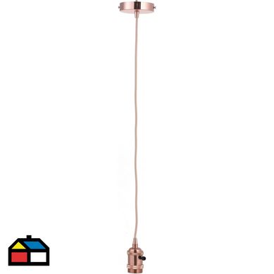 L�mpara Colgante Metal 1L E27 Rosado