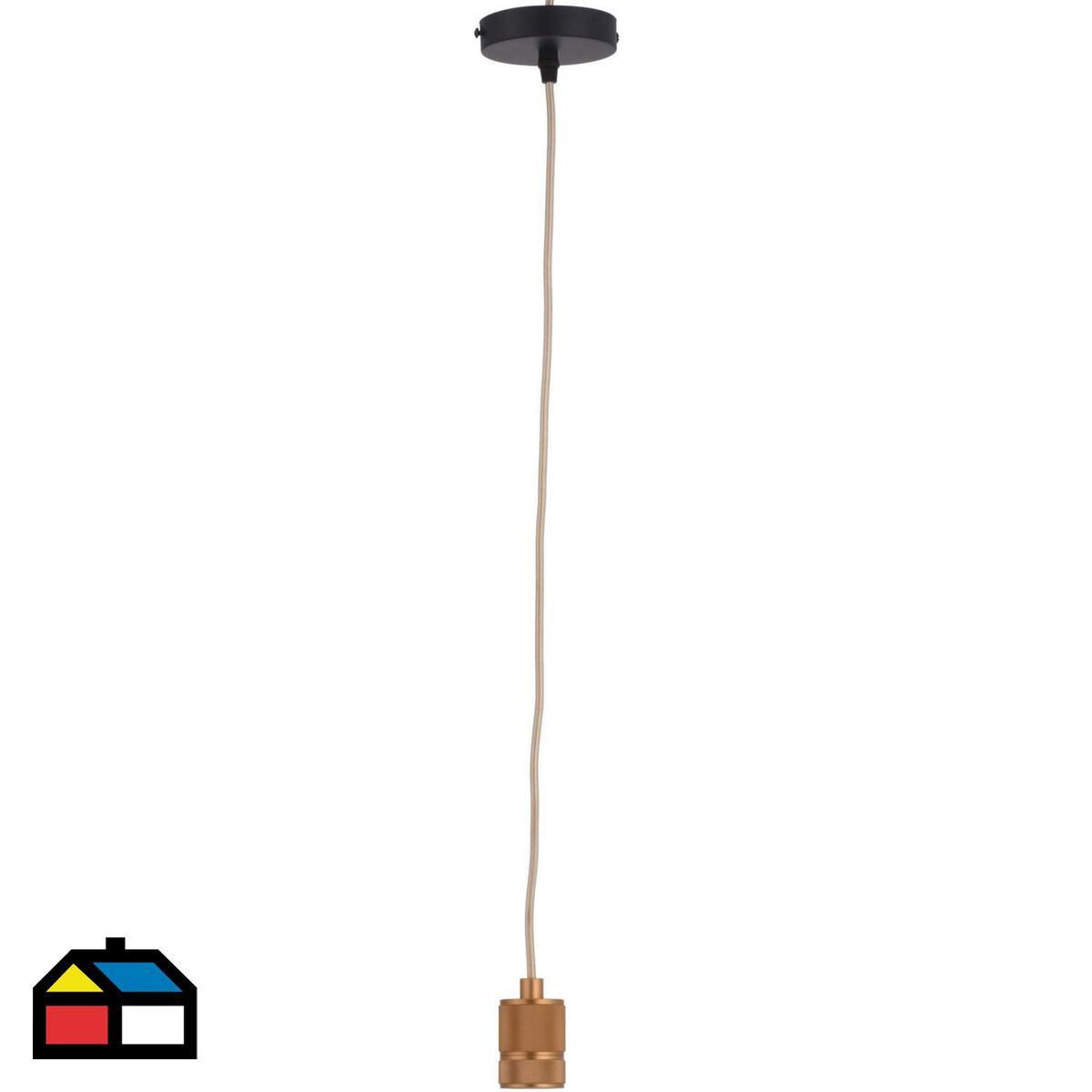 JUST HOME COLLECTION - Lámpara Techo Alois 1 Luz Metal Amarillo/Dorado 60 W 4.8 cm