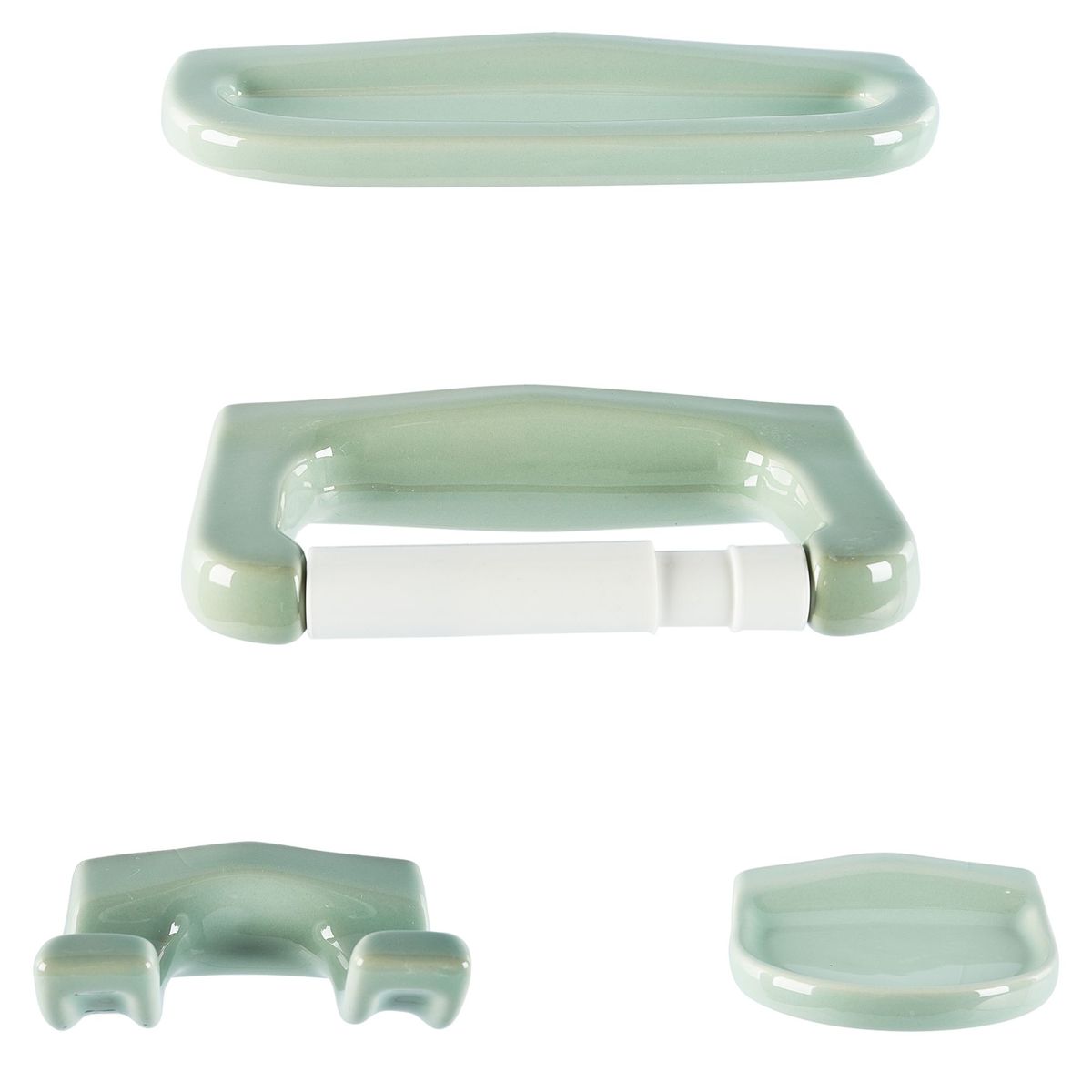 CORONA - Kit de Accesorios para Baño Verde Claro