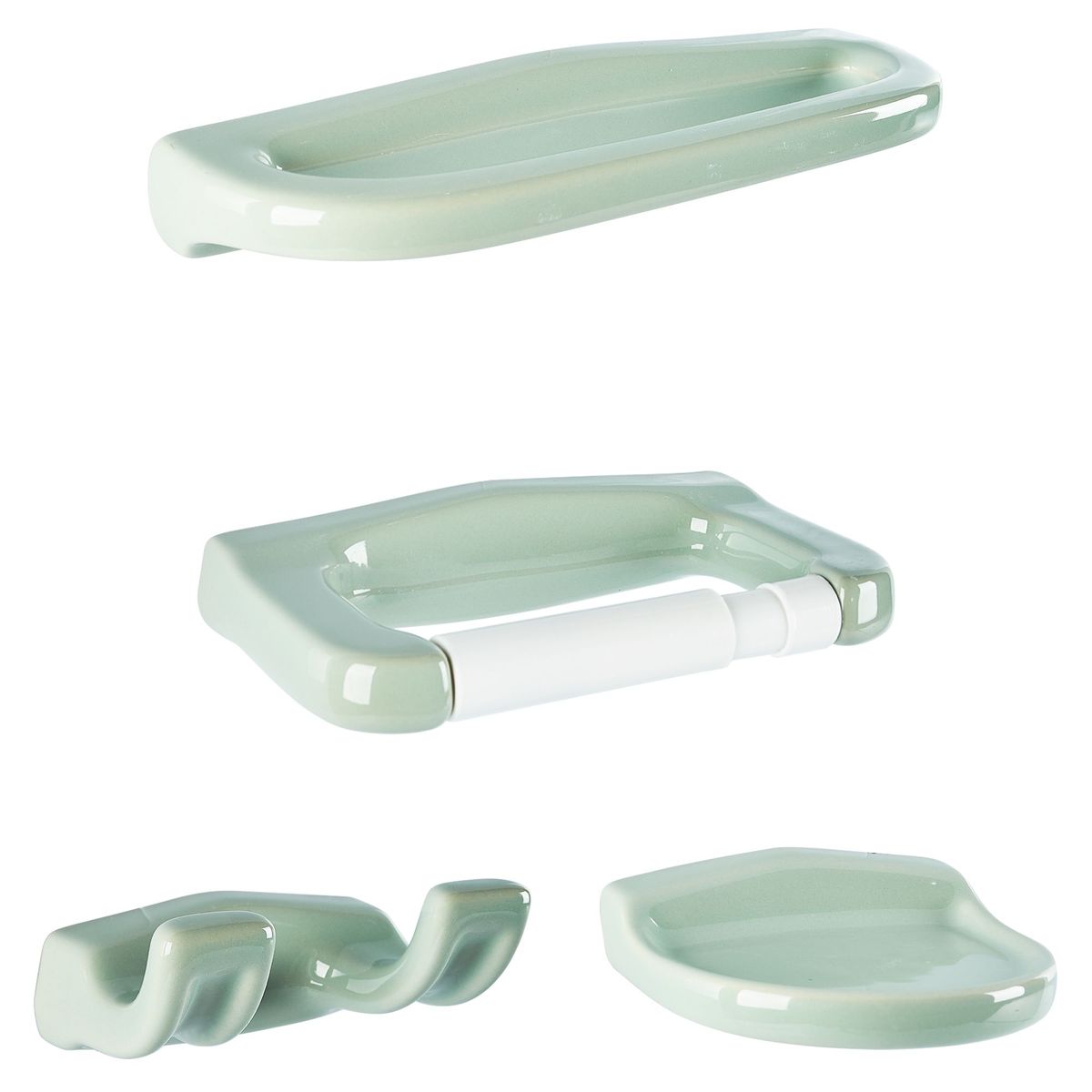 CORONA - Kit de Accesorios para Baño Verde Claro