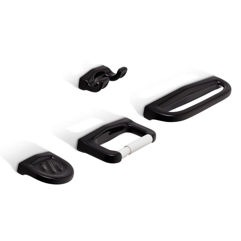 CORONA - Accesorios para Baños Astro Porcelana Negro Set 4 Und