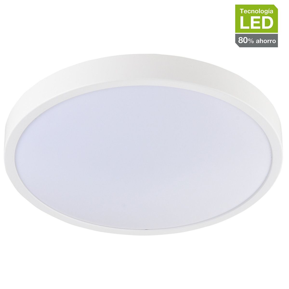 CASA BONITA - Plafón LED Anillo Luz Cálida 25 cm Blanco