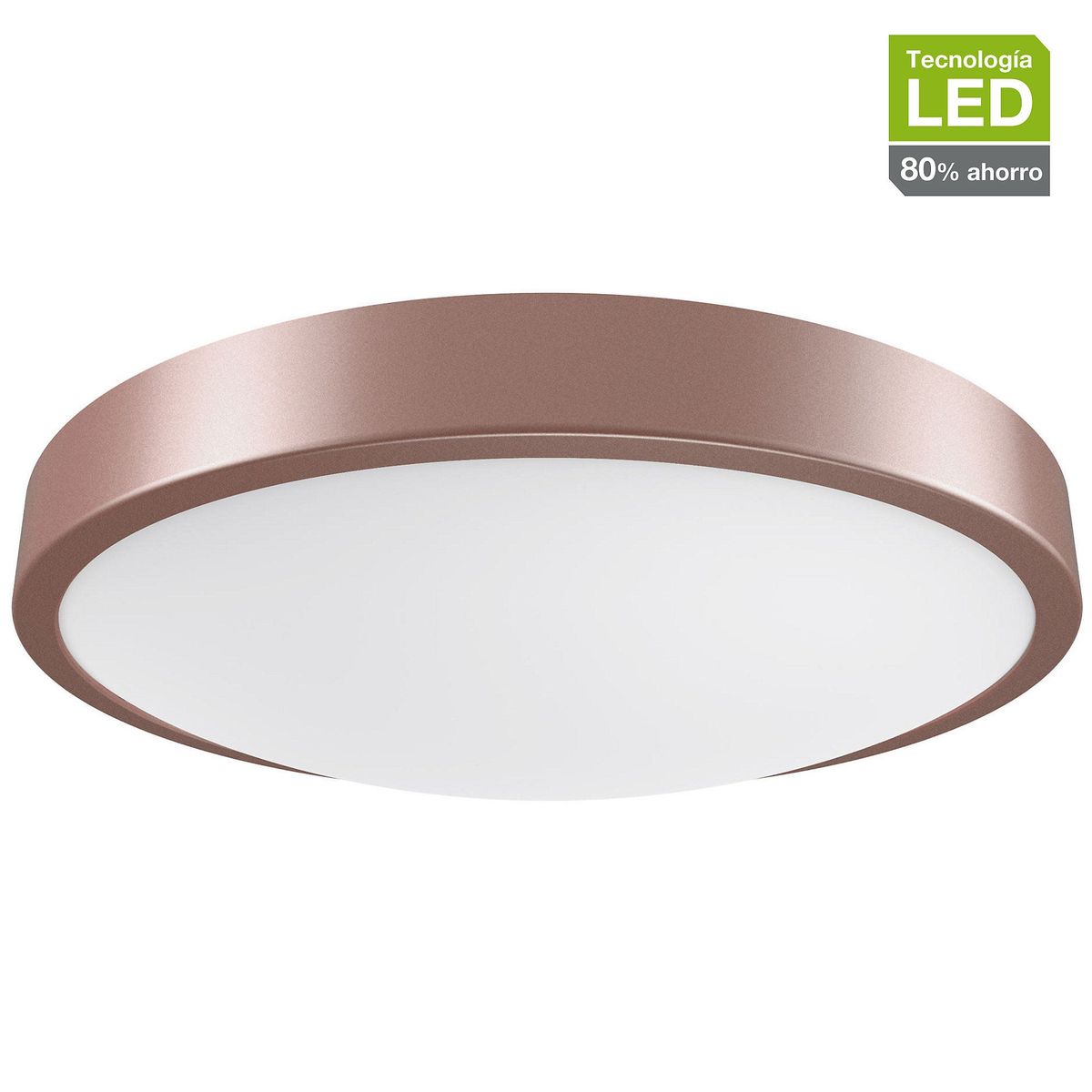 CASA BONITA - Plafón LED Anillo Luz Cálida 25 cm Marrón