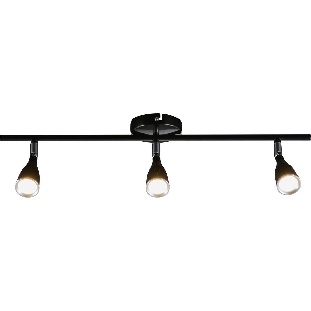 JUST HOME COLLECTION - Barra LED Novo 3 Luces Plástico Negro 13.5 W 10 cm